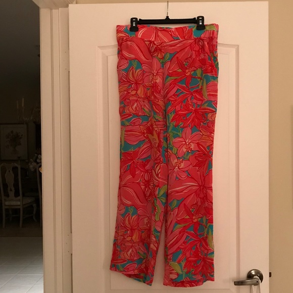 Lilly Pulitzer Pants - Lilly Pulitzer 100% Silk Palazzo Pants